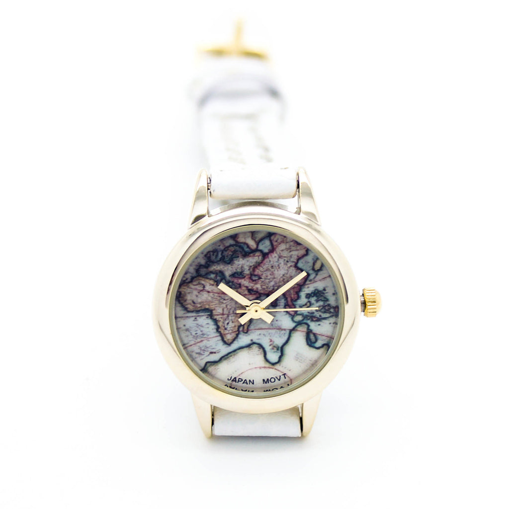 World map mini watch (4 colors)