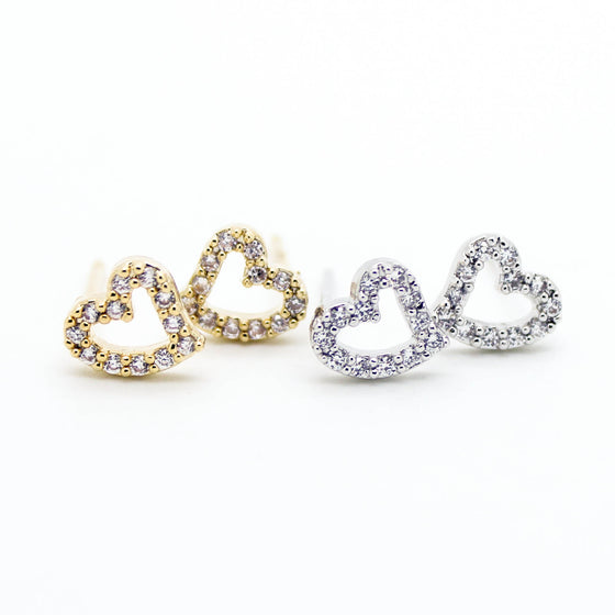 Heart stone earrings