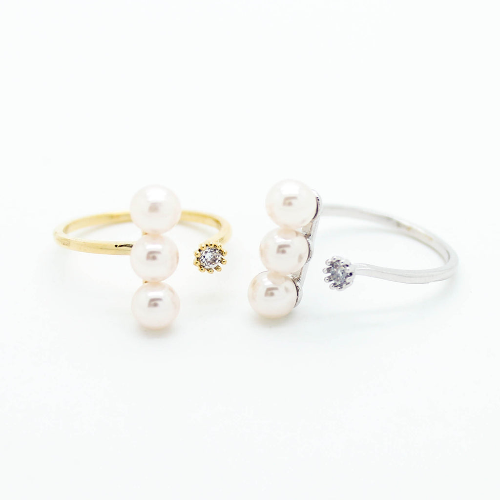 Pearl stone ring