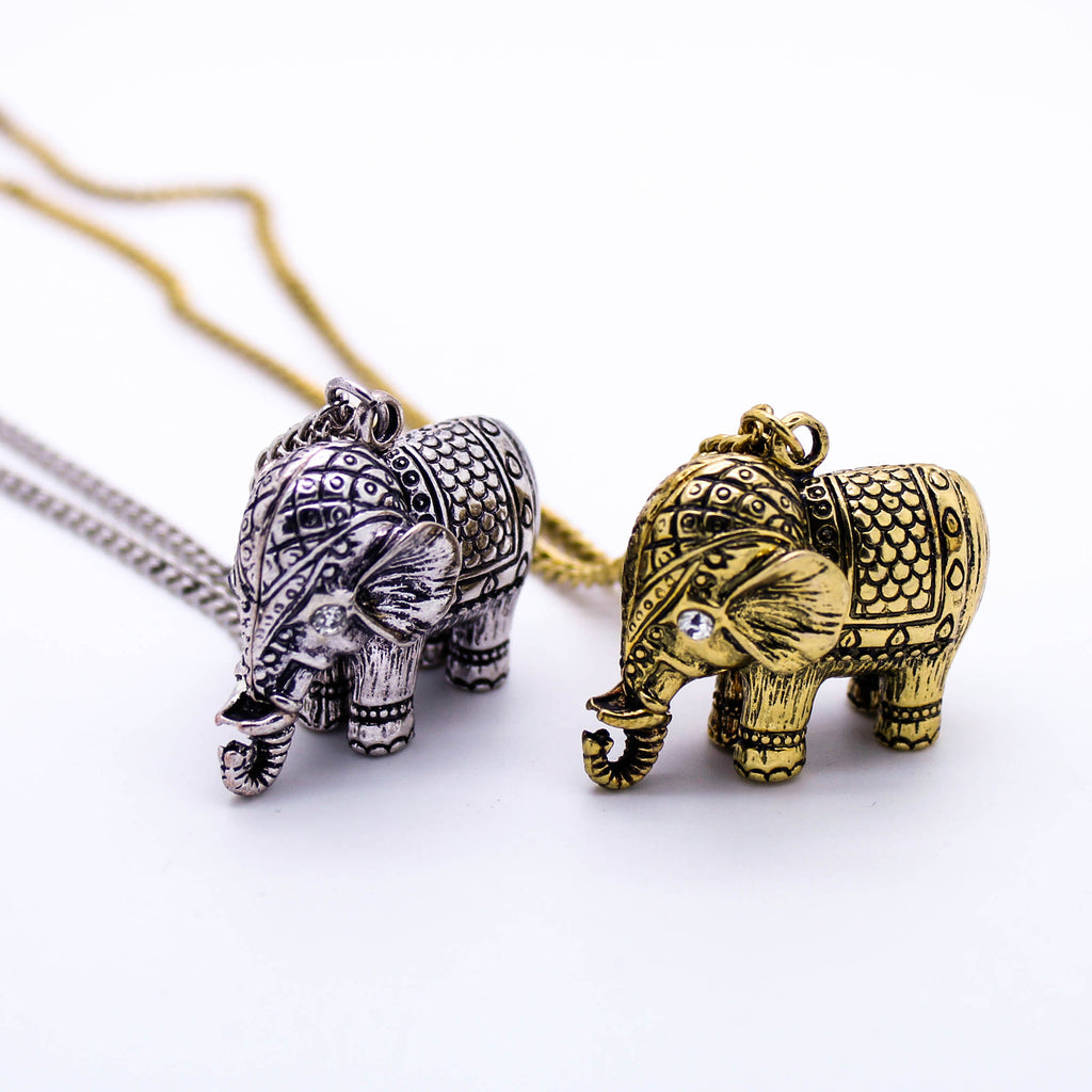 Elephant long necklace