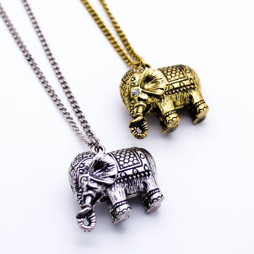 Elephant long necklace