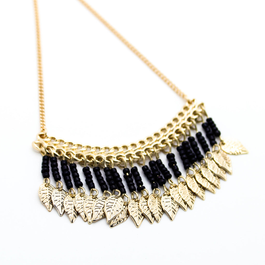 Leaf statement necklace