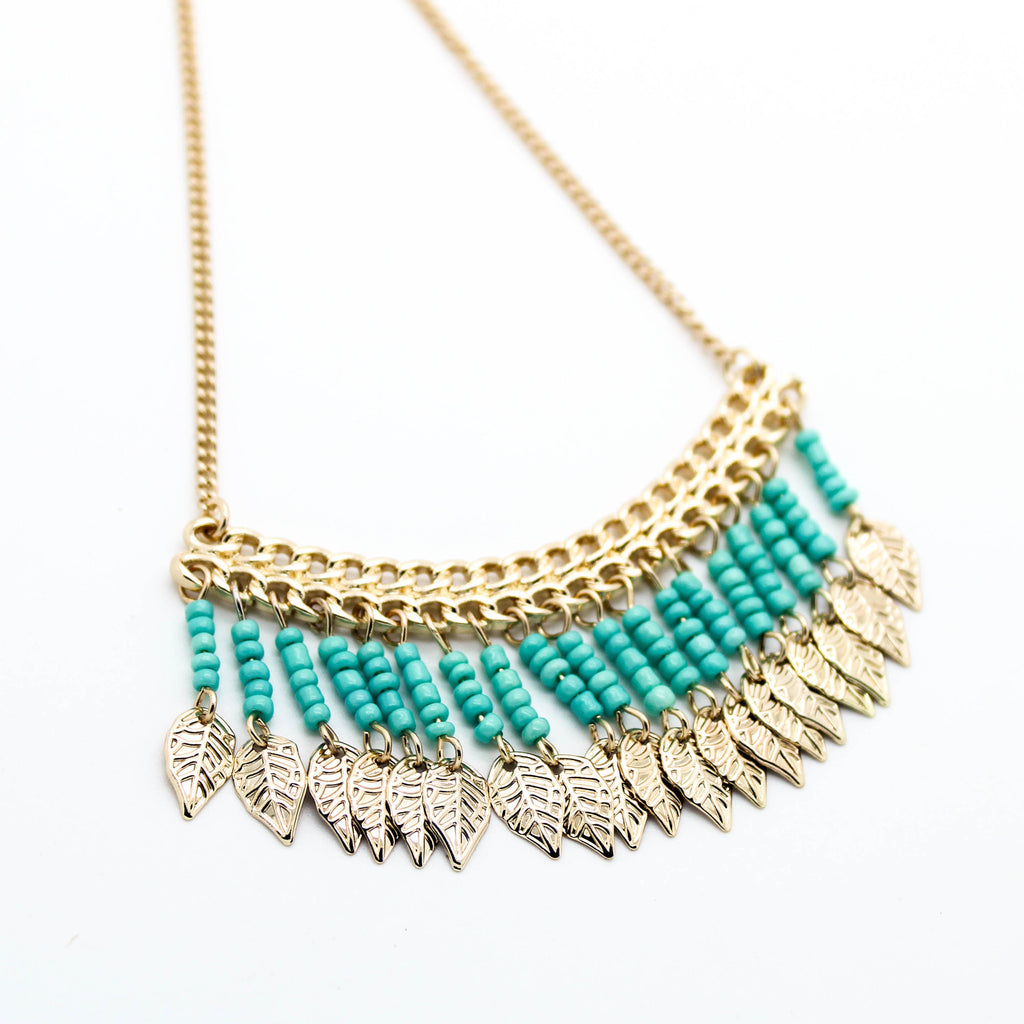 Leaf statement necklace