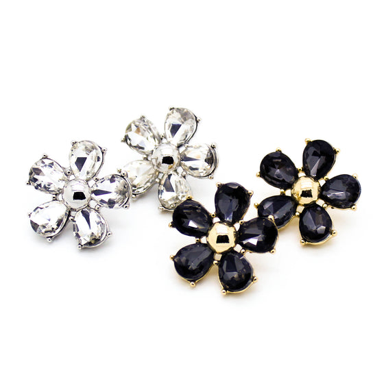 Flower shine earrings