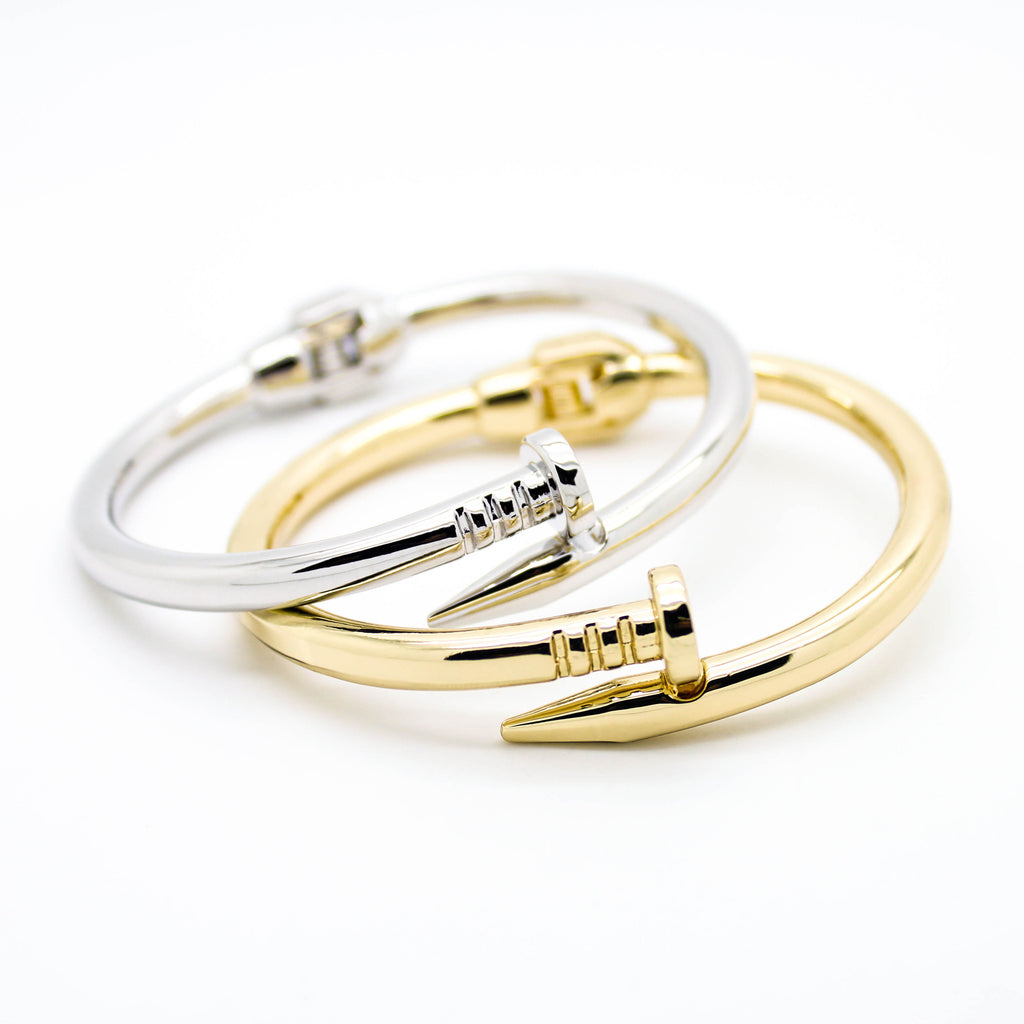 Nail bangle bracelet