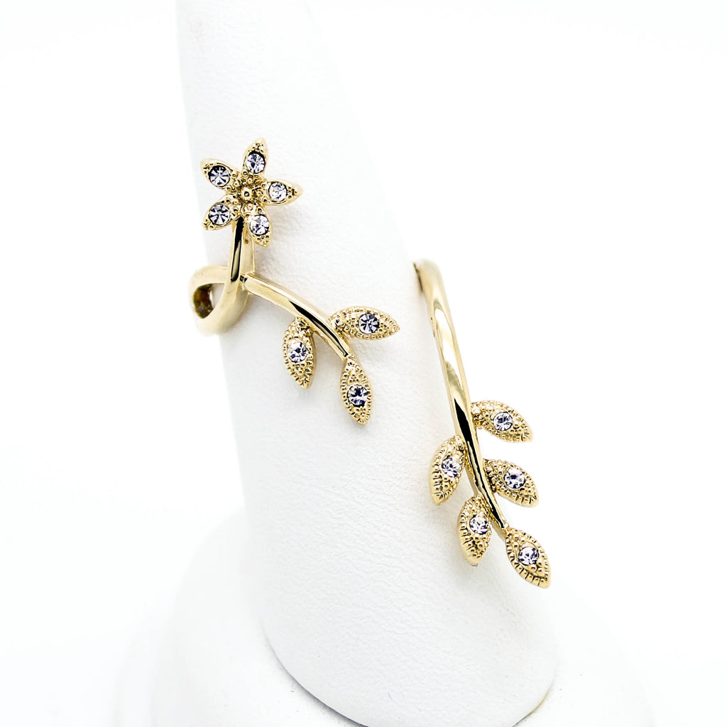 Flower leaf ring