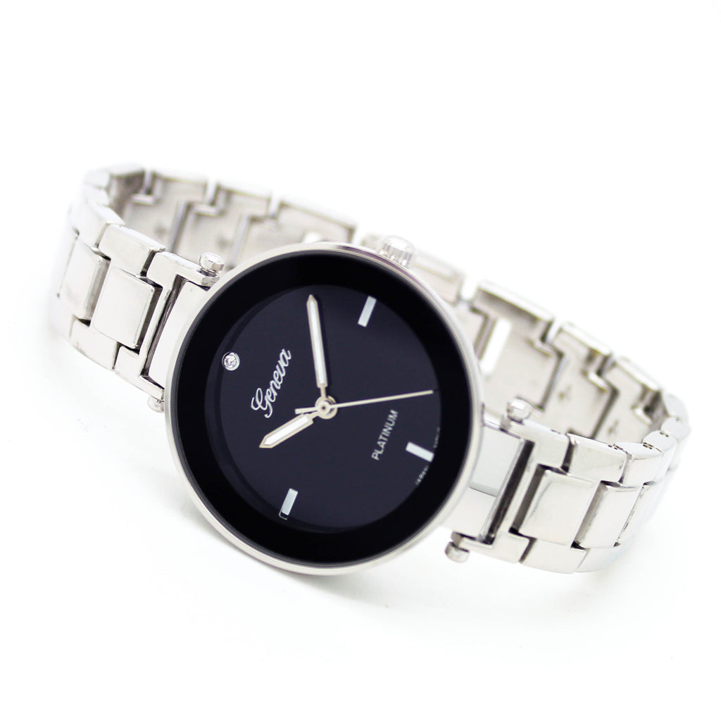 Round dial metal watch (2 colors)