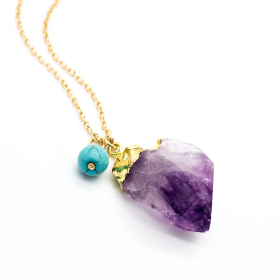 Mystic stone long necklace
