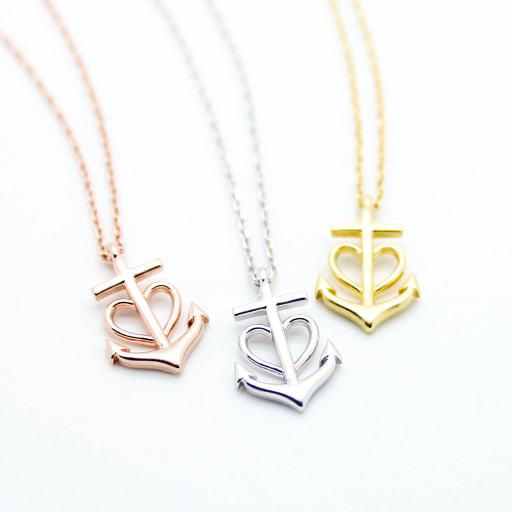 Anchor heart necklace