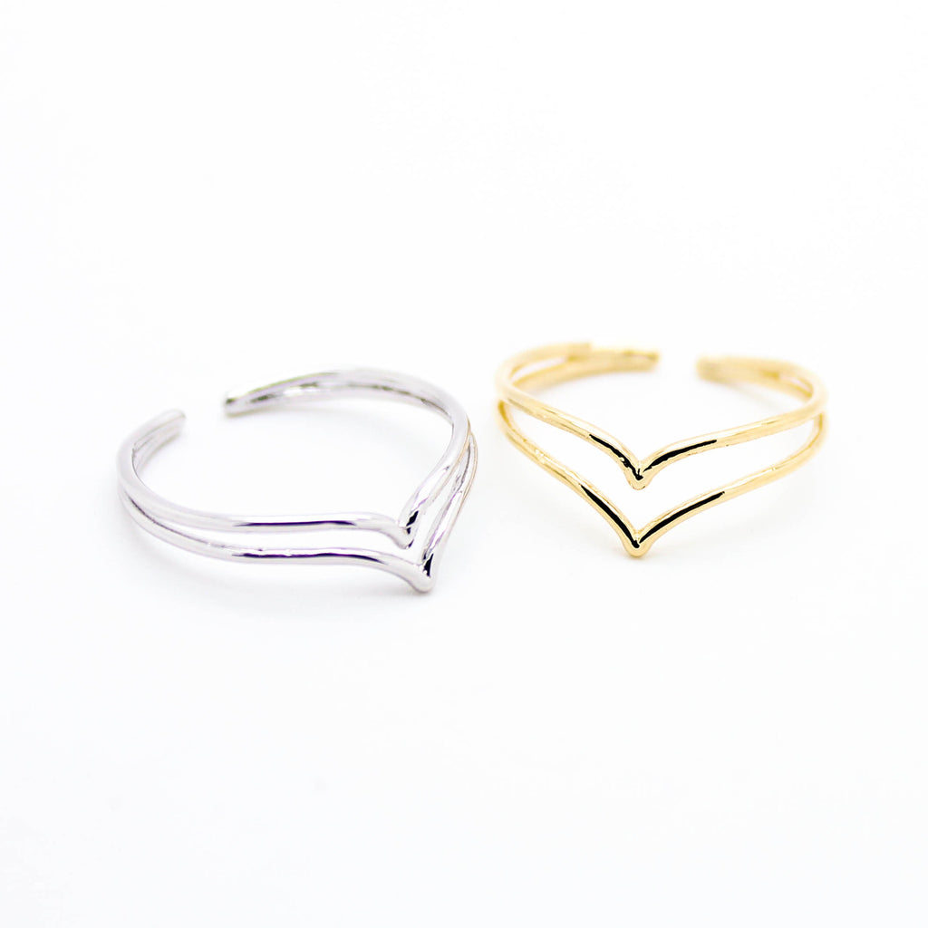 Double chevron ring