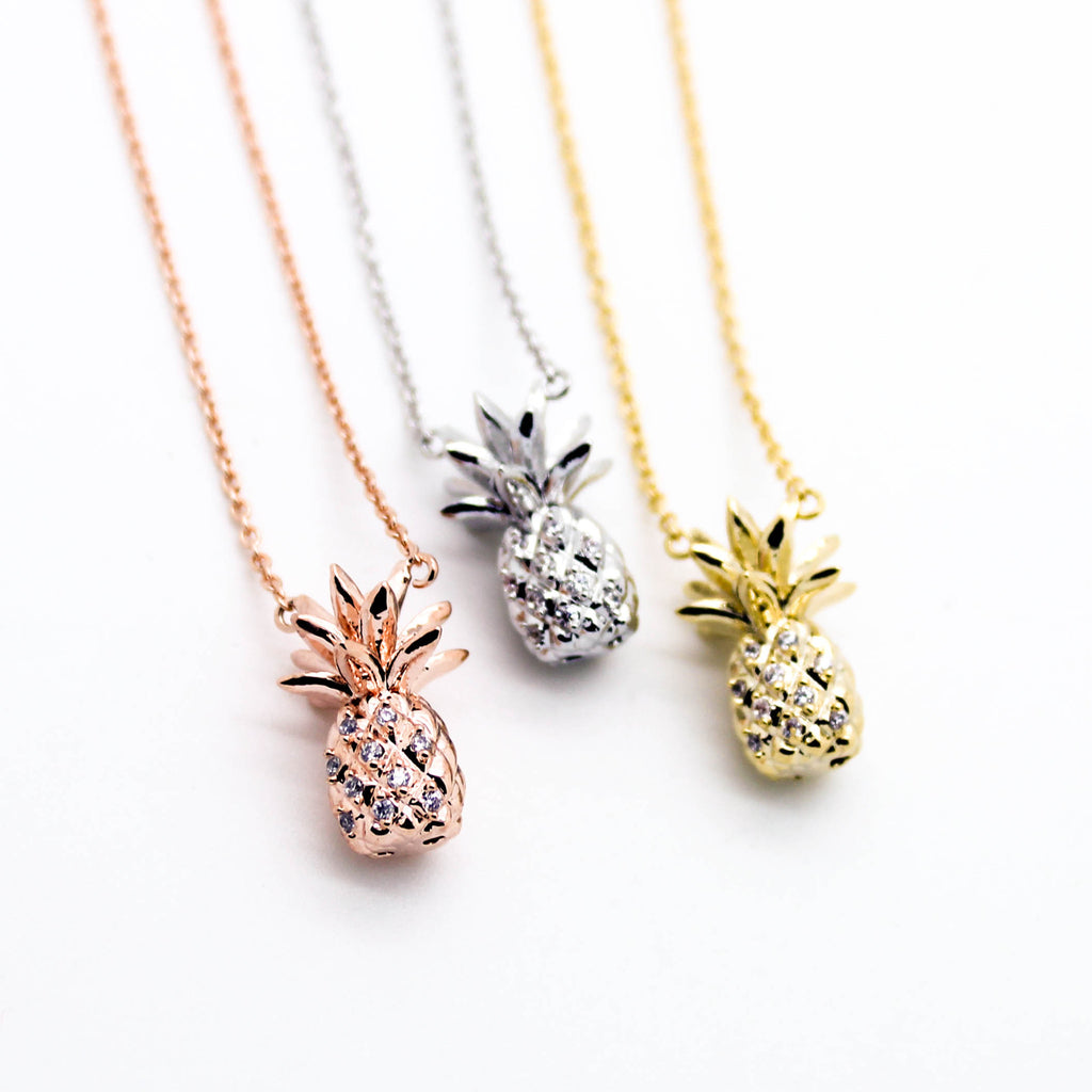 Pineapple stone necklace