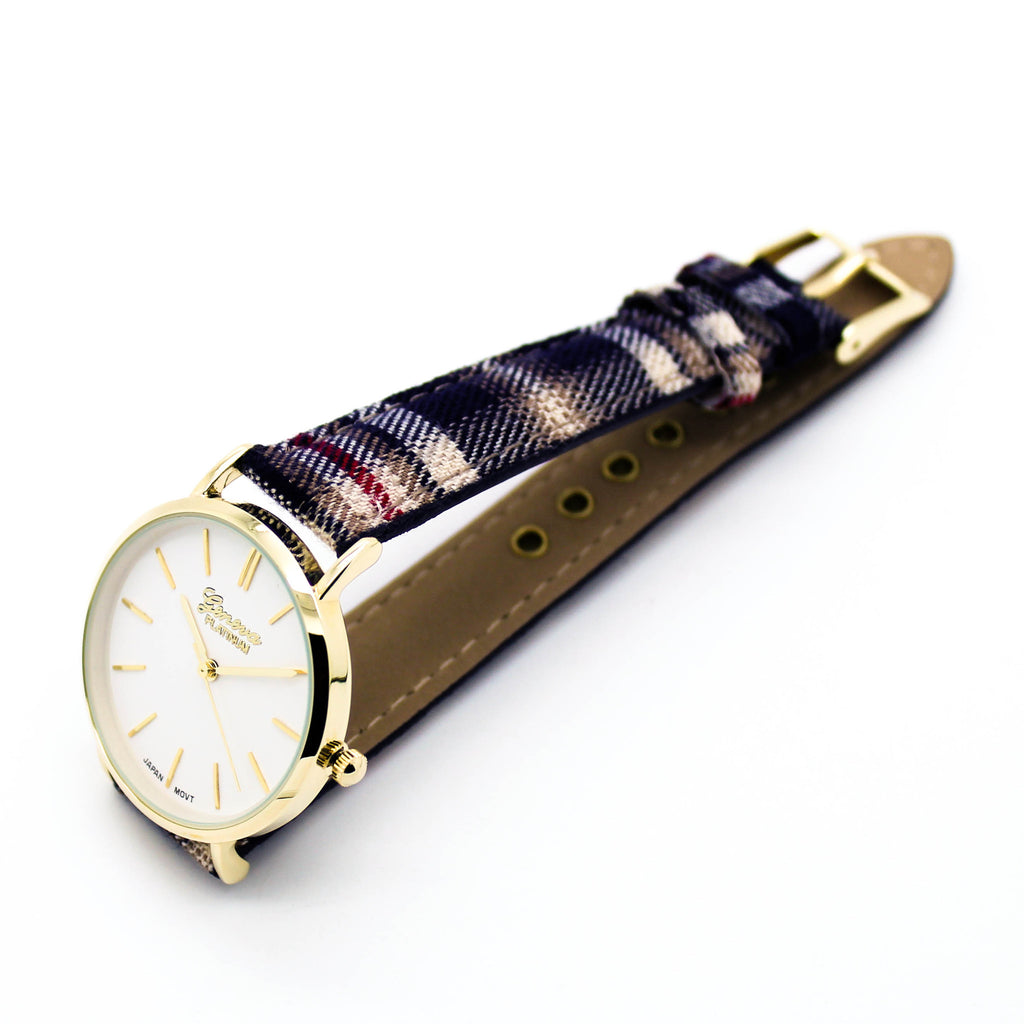 Plaid strap watch (2 colors)