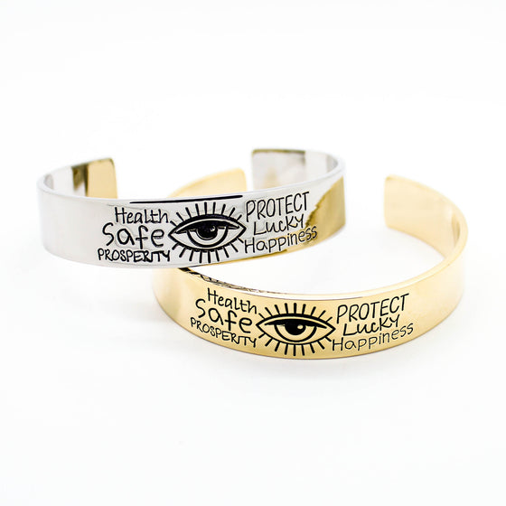 Eye protect bangle bracelet
