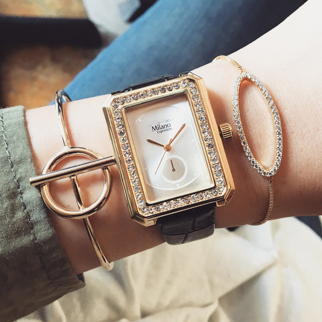 Classic square strap watch (3 colors)