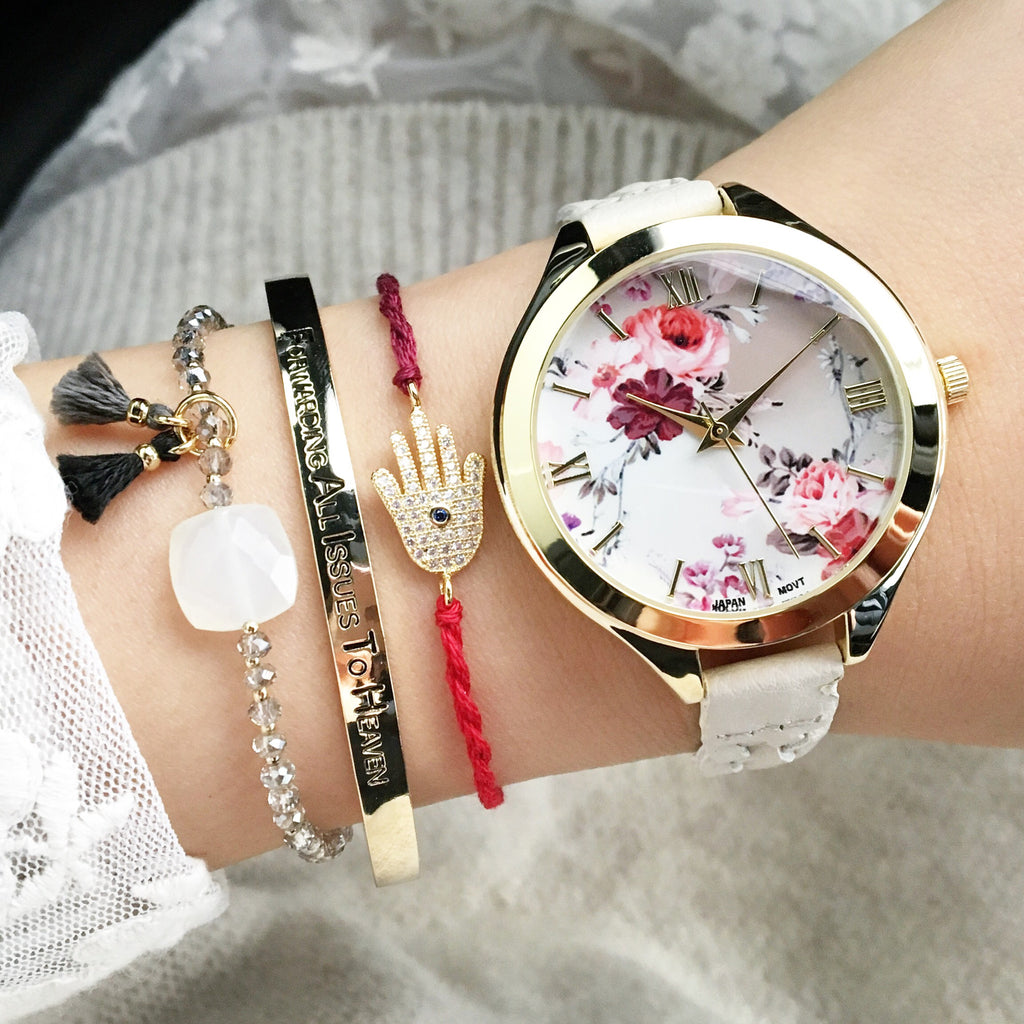 Hamsa stone braided bracelet