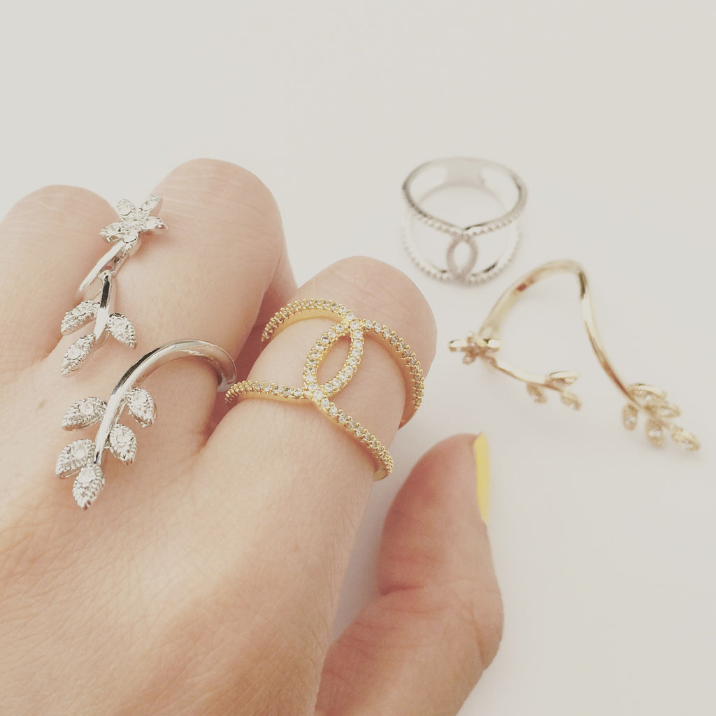 Flower leaf ring