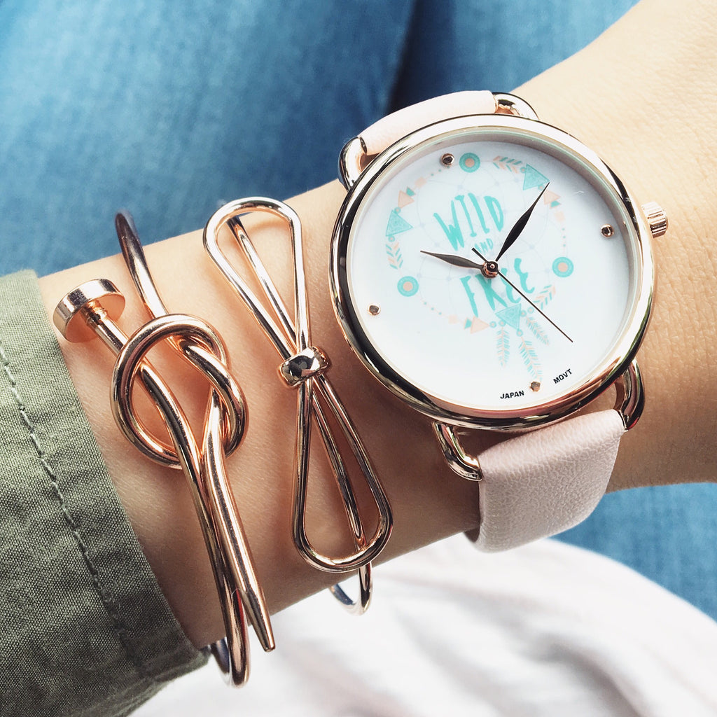 Wild & Free strap watch (5 colors)