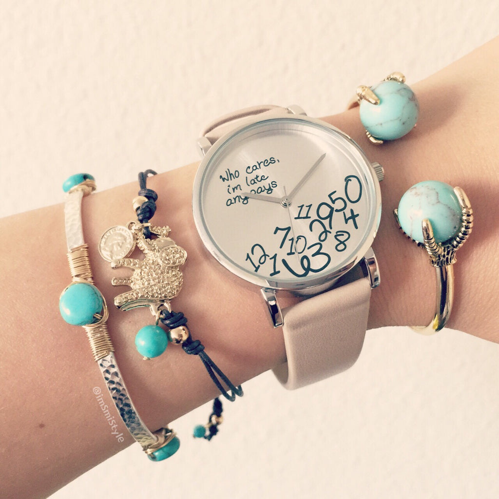 Who cares, I'm late anyways watch (3 colors)