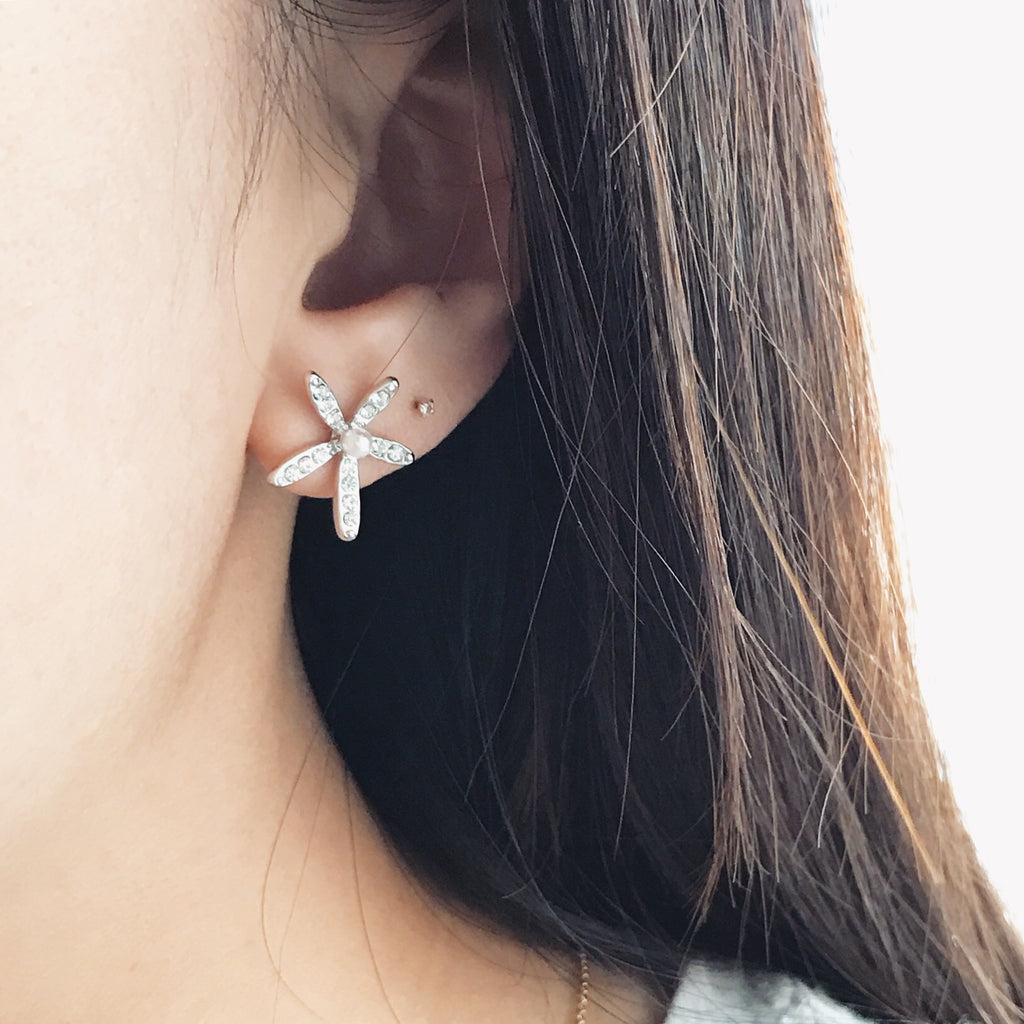 Flower Pearl earrings