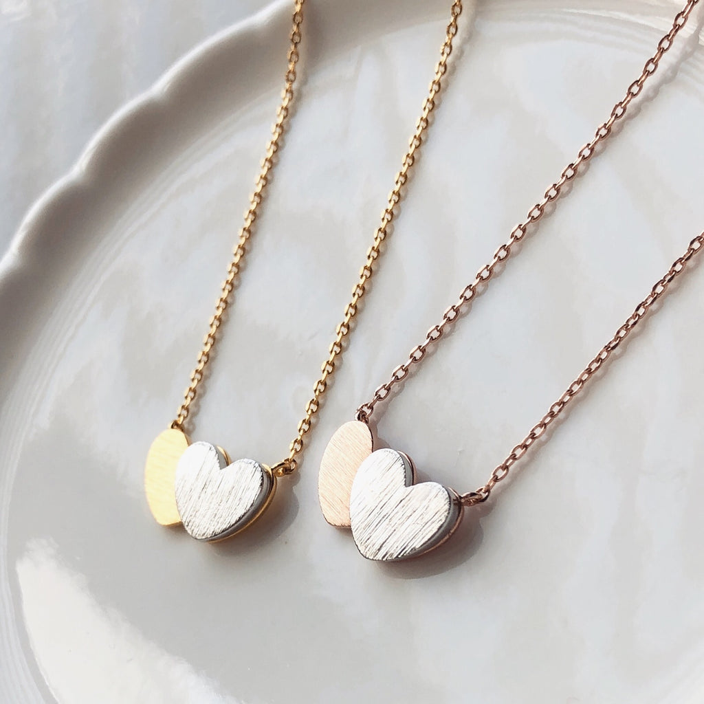 Double hearts necklace