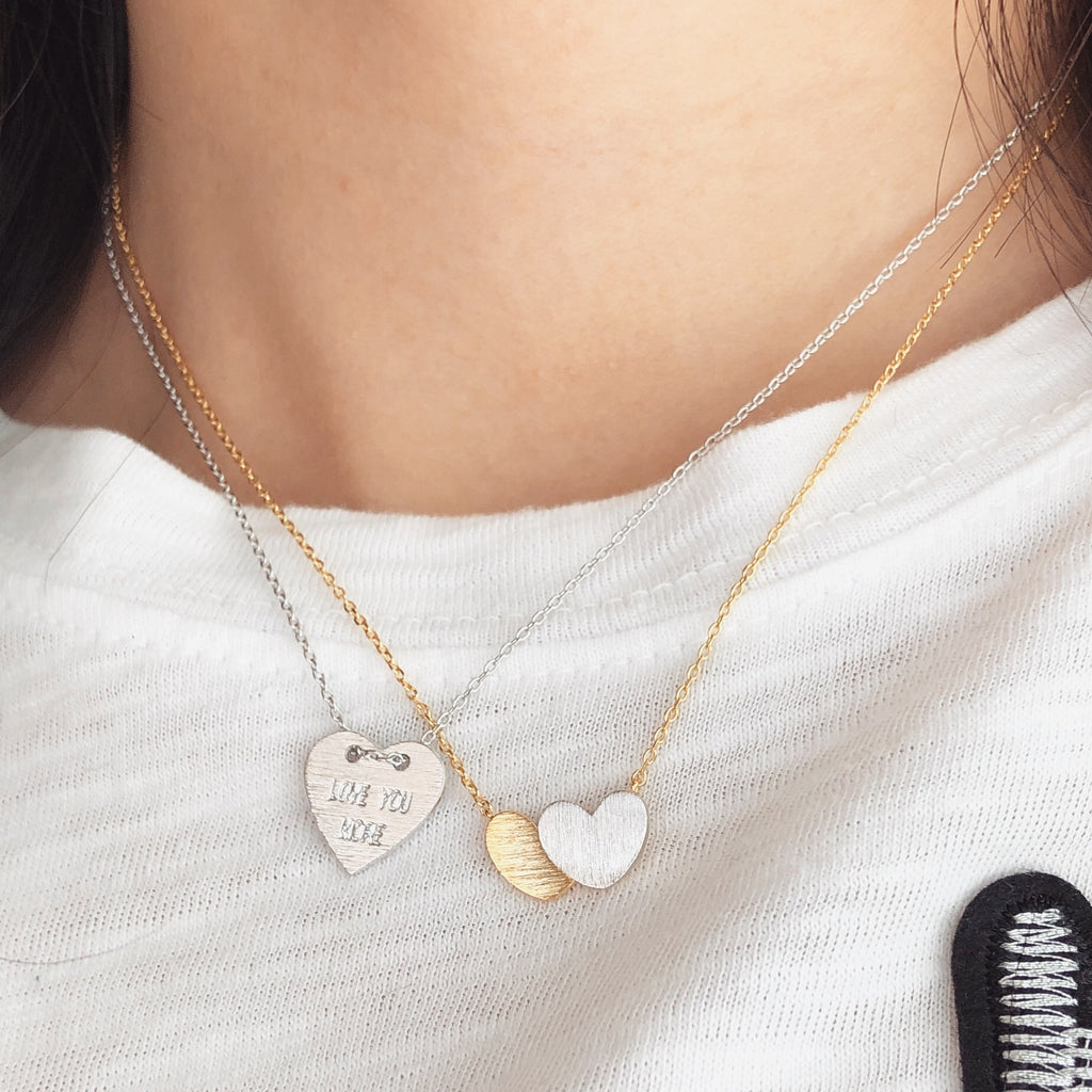 Double hearts necklace