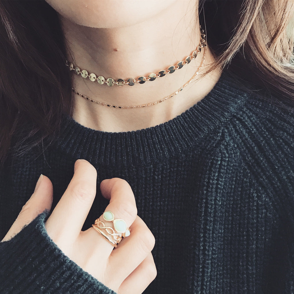 Moonstone stack ring