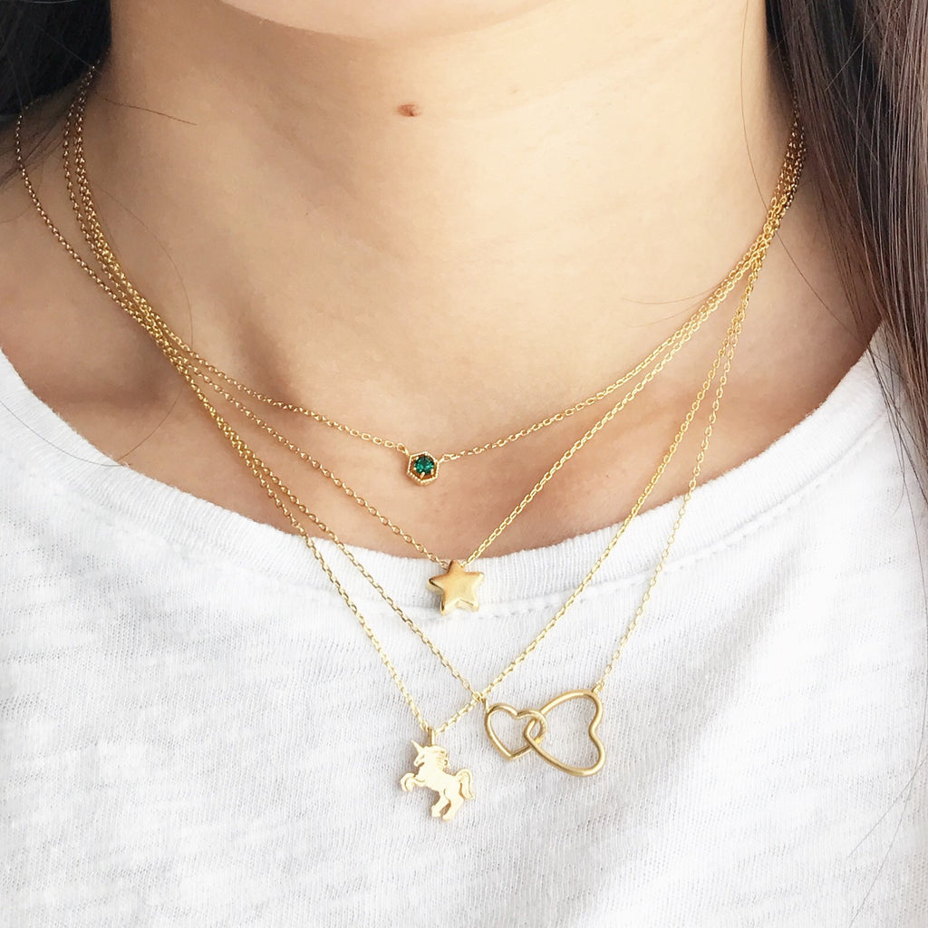 Double hearts necklace