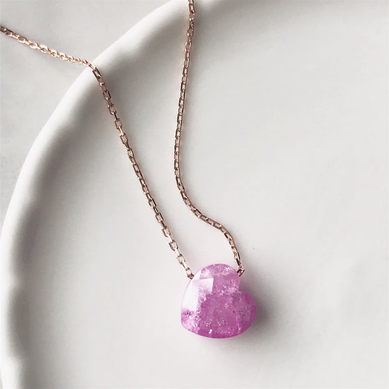 3D Heart sterling silver necklace