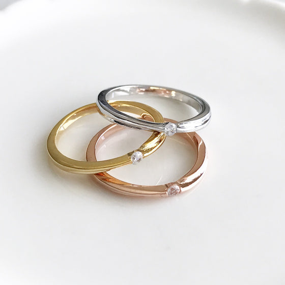 3 band rings set