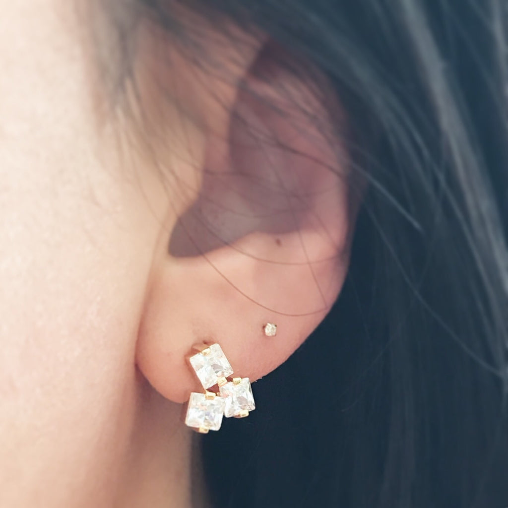mini squares earrings