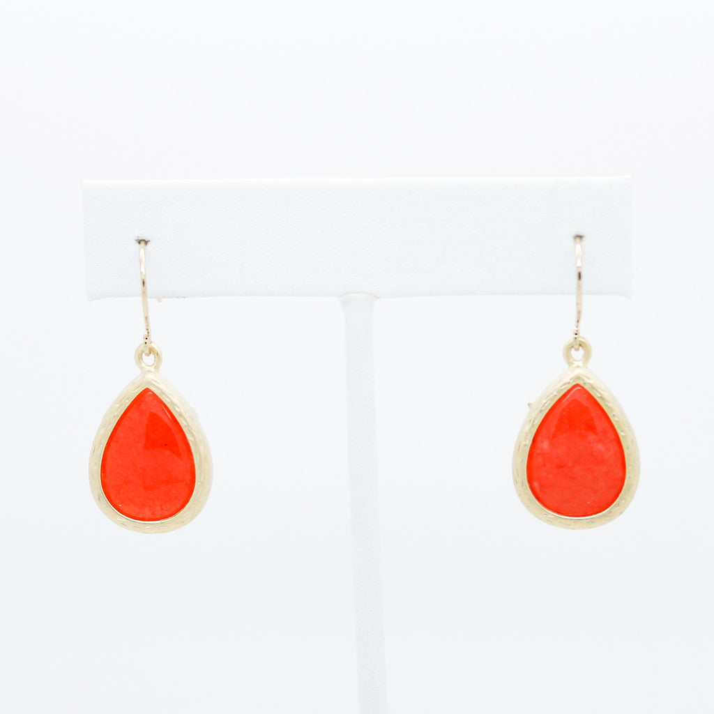 Delicate stone earrings