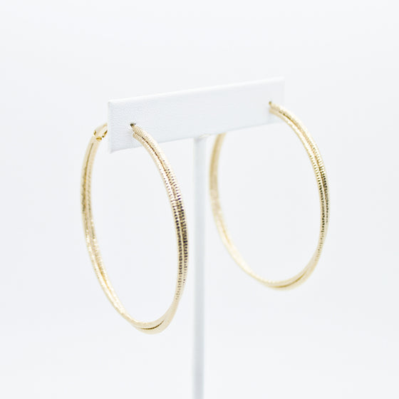 Double wire hoop earrings