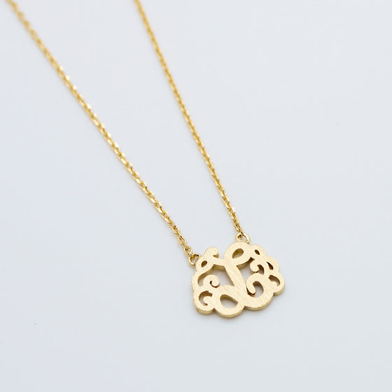 Initial monogram necklace