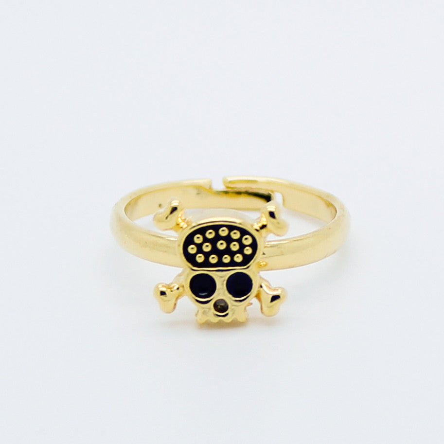 Skull knuckle, midi ring